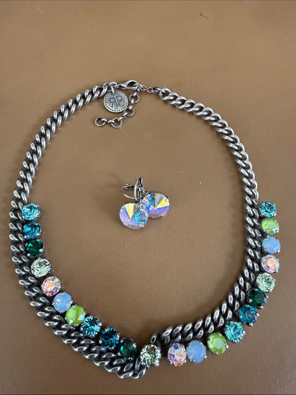 RP Rivoli Earrings with Necklace